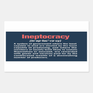 Ineptocracy Definition Sticker