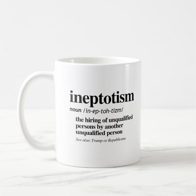 Ineptotism Definition Mug (Left)