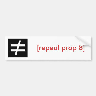 inequality/repeal prop 8 bumper sticker