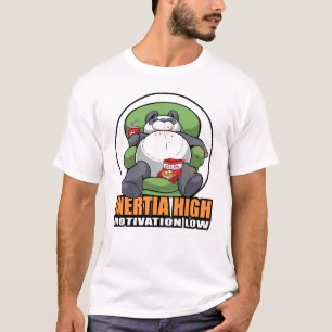 Inertia High, Motivation Low - Lazy Panda T-shirt