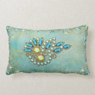 INESSA'S JEWELS: BLUE GREEN DREAM LUMBAR CUSHION