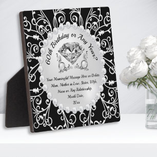 Inexpensive 60th Birthday Gift Ideas, Her Any YEAR Plaque