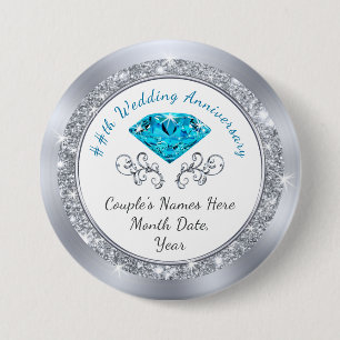 Inexpensive Anniversary Party Favours, 7.5 Cm Round Badge