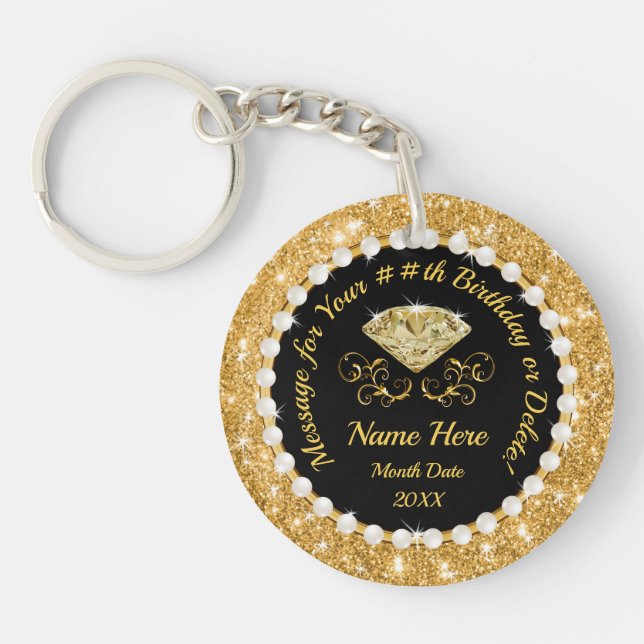 Inexpensive Birthday Gifts for Her, Birthday Favou Key Ring (Front)