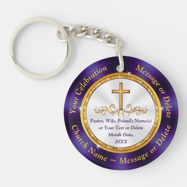 Inexpensive Christian Gifts for Pastor, Friends, Key Ring (Front)