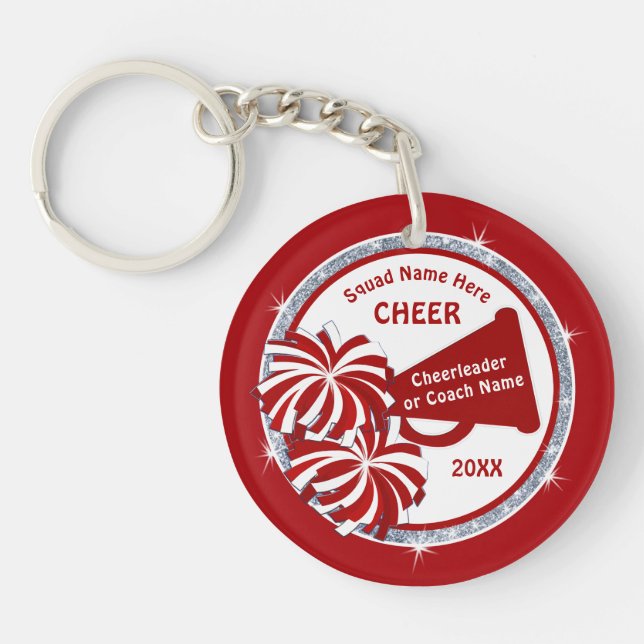 Inexpensive Personalised, Cheer Team Gift Ideas,  Key Ring (Front)