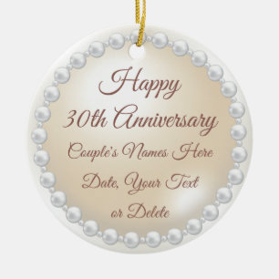 Inexpensive, Traditional 30th Anniversary Gifts, Ceramic Ornament