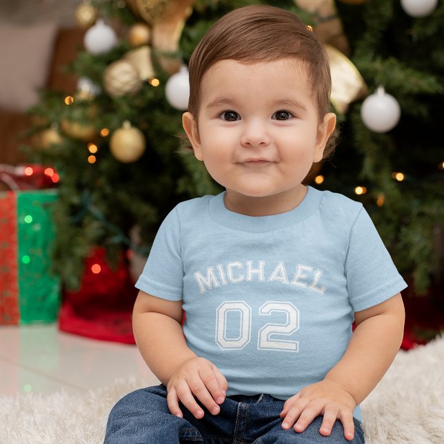 Infant Boy Name Jersey Number Sports Soft Cotton Baby T-Shirt (Infant Boy Name Jersey Number Sports Soft Cotton Baby T-Shirt)