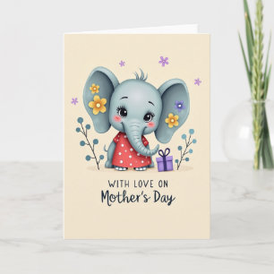 Infant Elephant Mothers Day Card