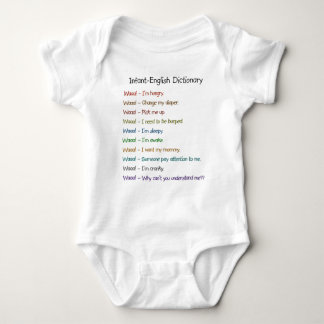 Infant-English Dictionary Baby Bodysuit