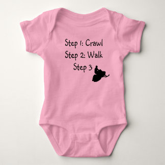 Infant Girl (pink Crawl, Walk, Ride" Baby Bodysuit