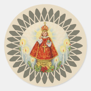 Infant Jesus of Prague Classic Round Sticker