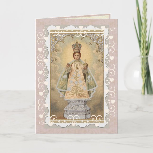 Infant Jesus of Prague Religious Card (Front)