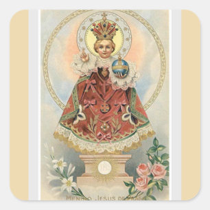 Infant Jesus of Prague Square Sticker