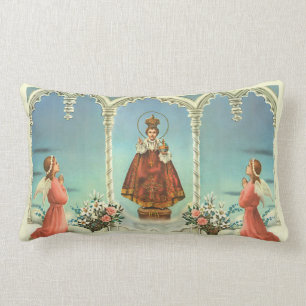 Infant Jesus of Prague w/angels Lumbar Cushion