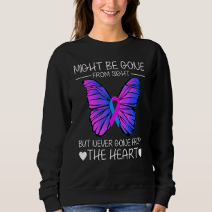 Infant Loss Awareness Butterfly Pink Blue Ribbon B Sweatshirt