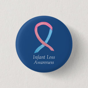 Infant Loss Awareness Ribbon Custom Art Pins