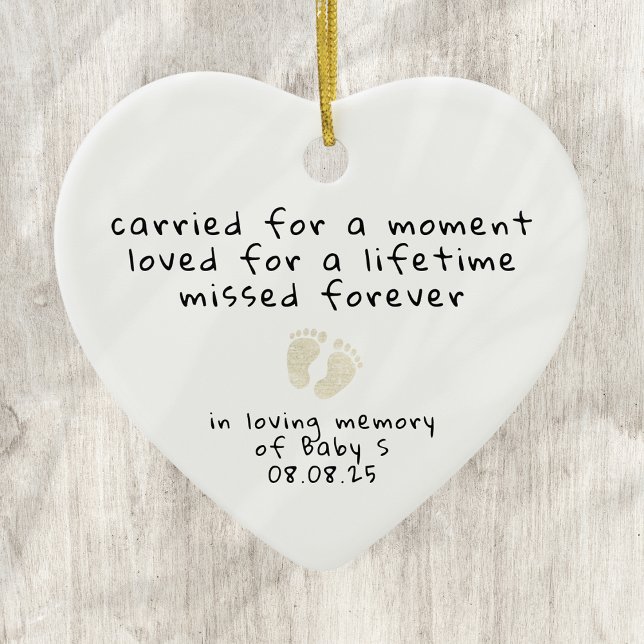 Infant Loss Miscarriage Sympathy Memorial Ceramic Ornament (Creator Uploaded)