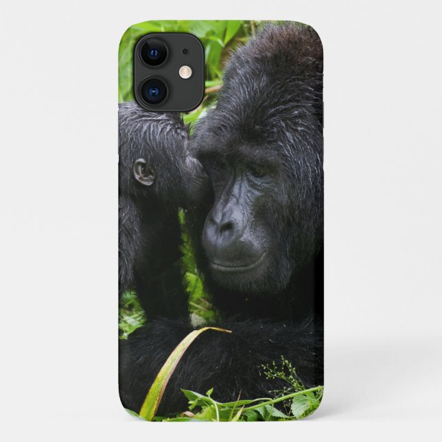Infant Mountain Gorilla Kisses Silverback Gorilla Case-Mate iPhone Case (Back)