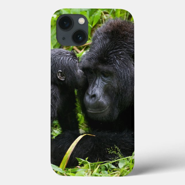 Infant Mountain Gorilla Kisses Silverback Gorilla Case-Mate iPhone Case (Back)