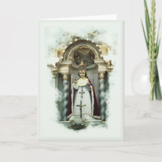 Infant of Prague Catholic greeting card