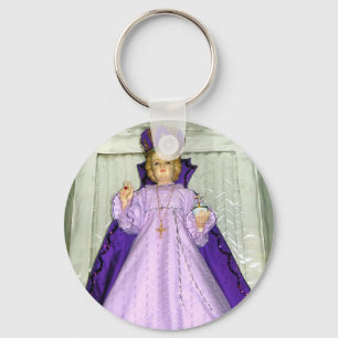 Infant of Prague Statue Key Ring