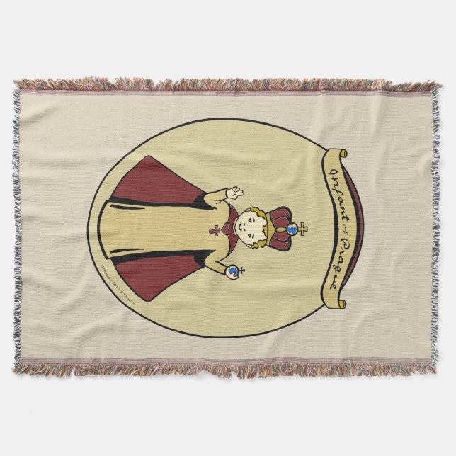 Infant of Prague throw blanket (Front)