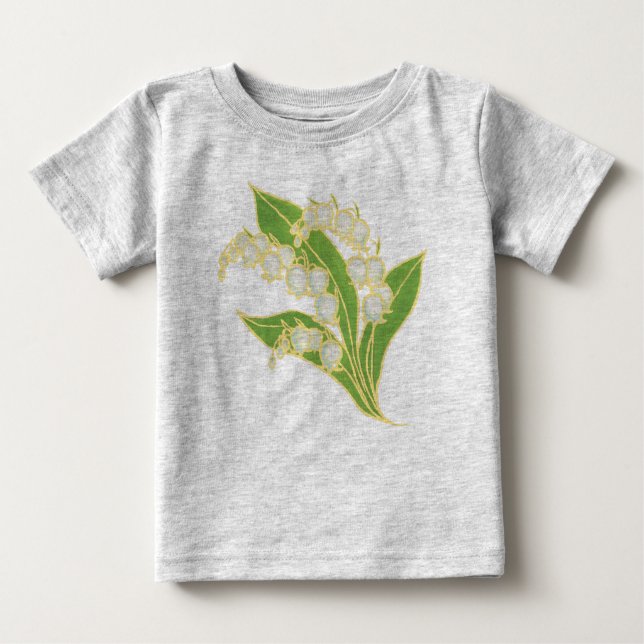 Infant Organic Creeper: Lily of the Valley Baby T-Shirt (Front)