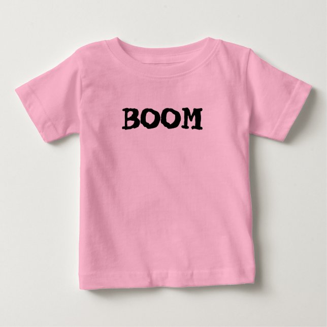 Infant Pink Shirt BOOM Logo (Front)