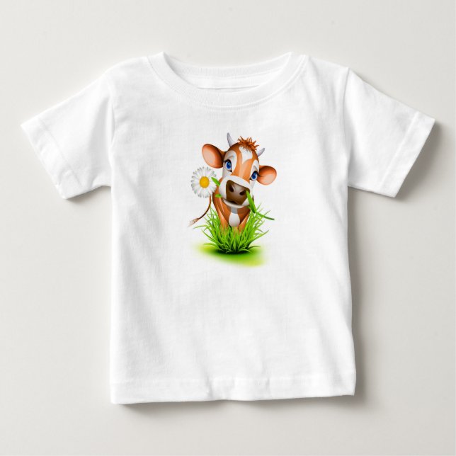 Infant T-Shirt-Daisy Cow Baby T-Shirt (Front)