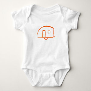 Infant T-shirt with vintage teardrop trailer Baby Bodysuit