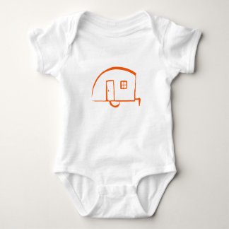 Infant T-shirt with vintage teardrop trailer Baby Bodysuit