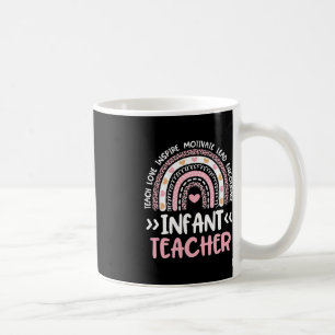 Infant Teacher Cute Tie Dye Rainbow Heart Daycare Coffee Mug