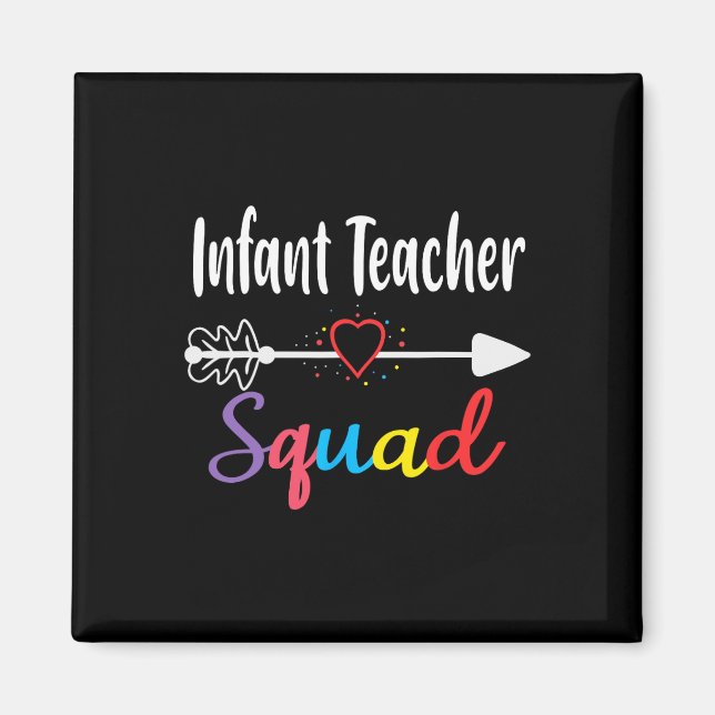 Infant Teacher Squad Fun Back To School Teacher su Magnet (Front)