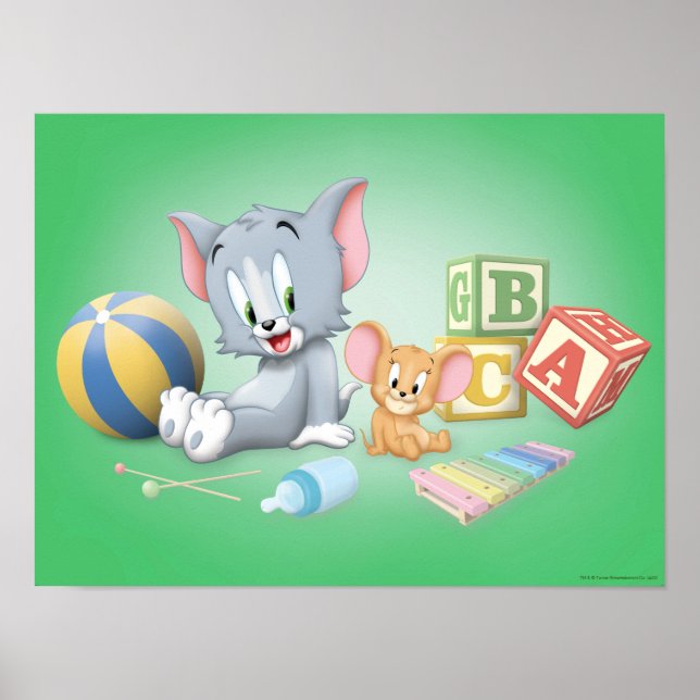 Infant Tom and Jerry Playing With Toys Poster (Front)