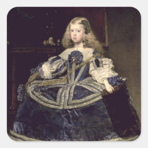 Infanta Margarita  in Blue, 1659 Square Sticker
