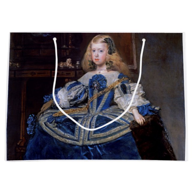 Infanta Margarita Teresa Blue Dress, Velazquez Large Gift Bag (Front)