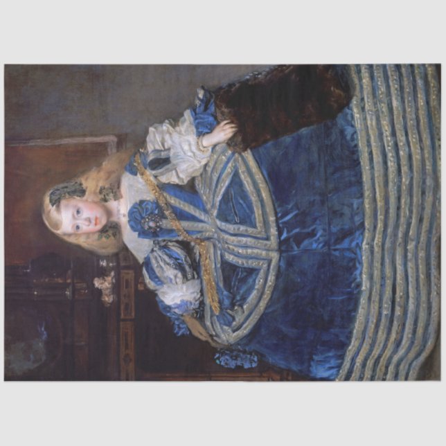 Infanta Margarita Teresa Blue Dress, Velazquez Tissue Paper (Front)