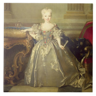 Infanta Maria Ana Victoria de Borbón, 1724 (oil o Ceramic Tile
