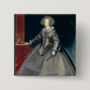 Infanta Maria Theresa (1638-83) c.1646 (oil on can 15 Cm Square Badge