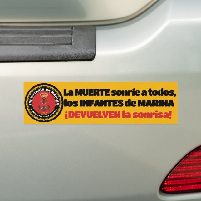 INFANTERÍA DE MARINA BUMPER STICKER (On Car)