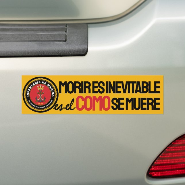 INFANTERÍA DE MARINA BUMPER STICKER (On Car)