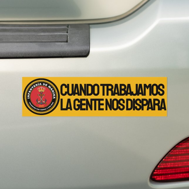 INFANTERÍA DE MARINA BUMPER STICKER (On Car)