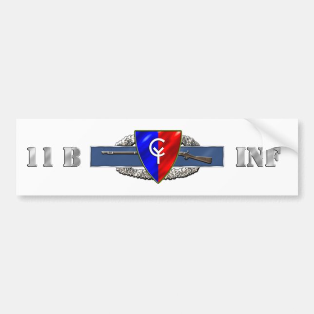 INFANTRY 11B 38TH ID BUMPER STICKER (Front)
