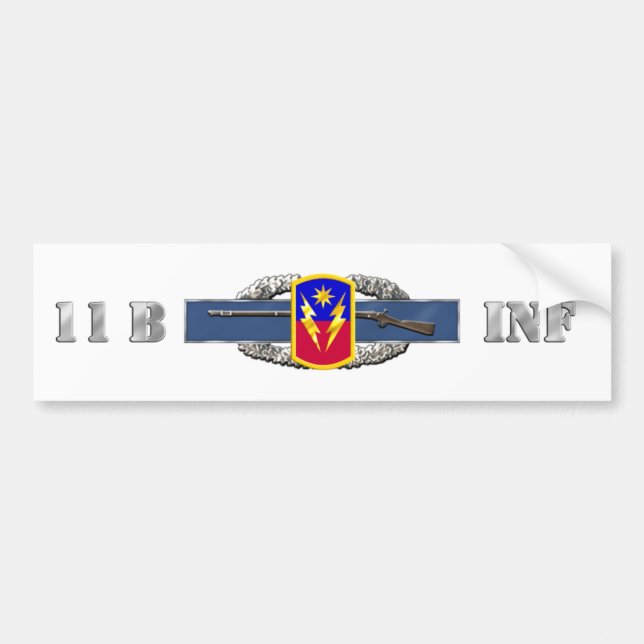 INFANTRY 11B 40th Infantry Brigade Combat T Bumper Sticker (Front)