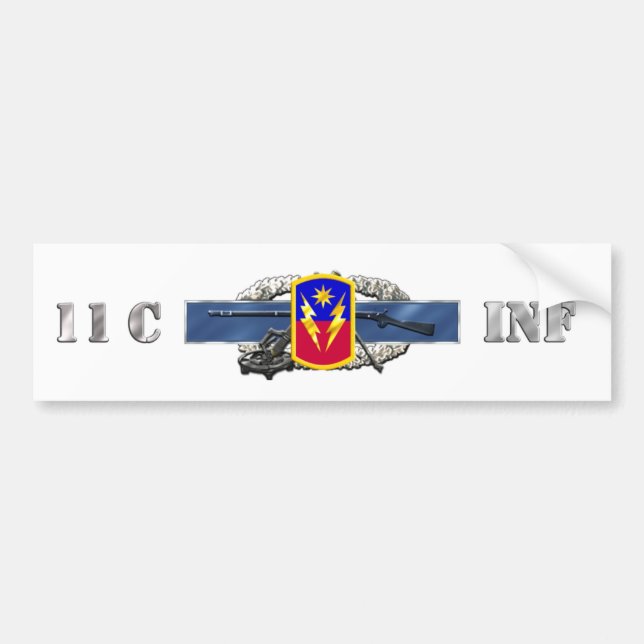 INFANTRY 11C 40th Infantry Brigade Combat Team Bumper Sticker (Front)