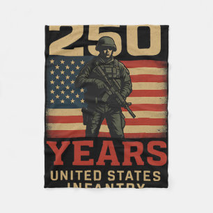 Infantry 250th Years United States Fleece Blanket