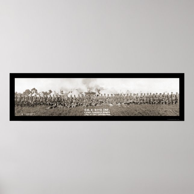 Infantry Camp Canton OH Photo 1917 Poster (Front)