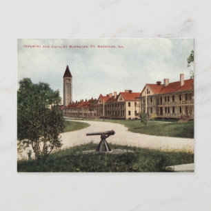 Infantry & Cavalry Barracks Ft. Sheridan IL 1915 Postcard