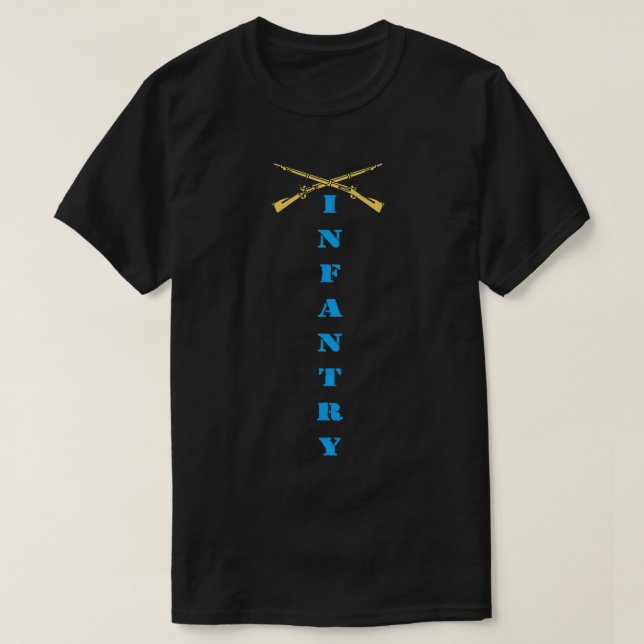 Infantry Crossed Rifles Army Grunt Insignia Pullov T-Shirt (Design Front)